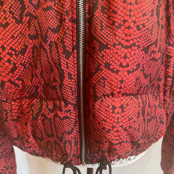 New w/o Tag Zara Snake Print Puffer Jacket With Hood Size XLarge Ref 4968 020 - Picture 5 of 9